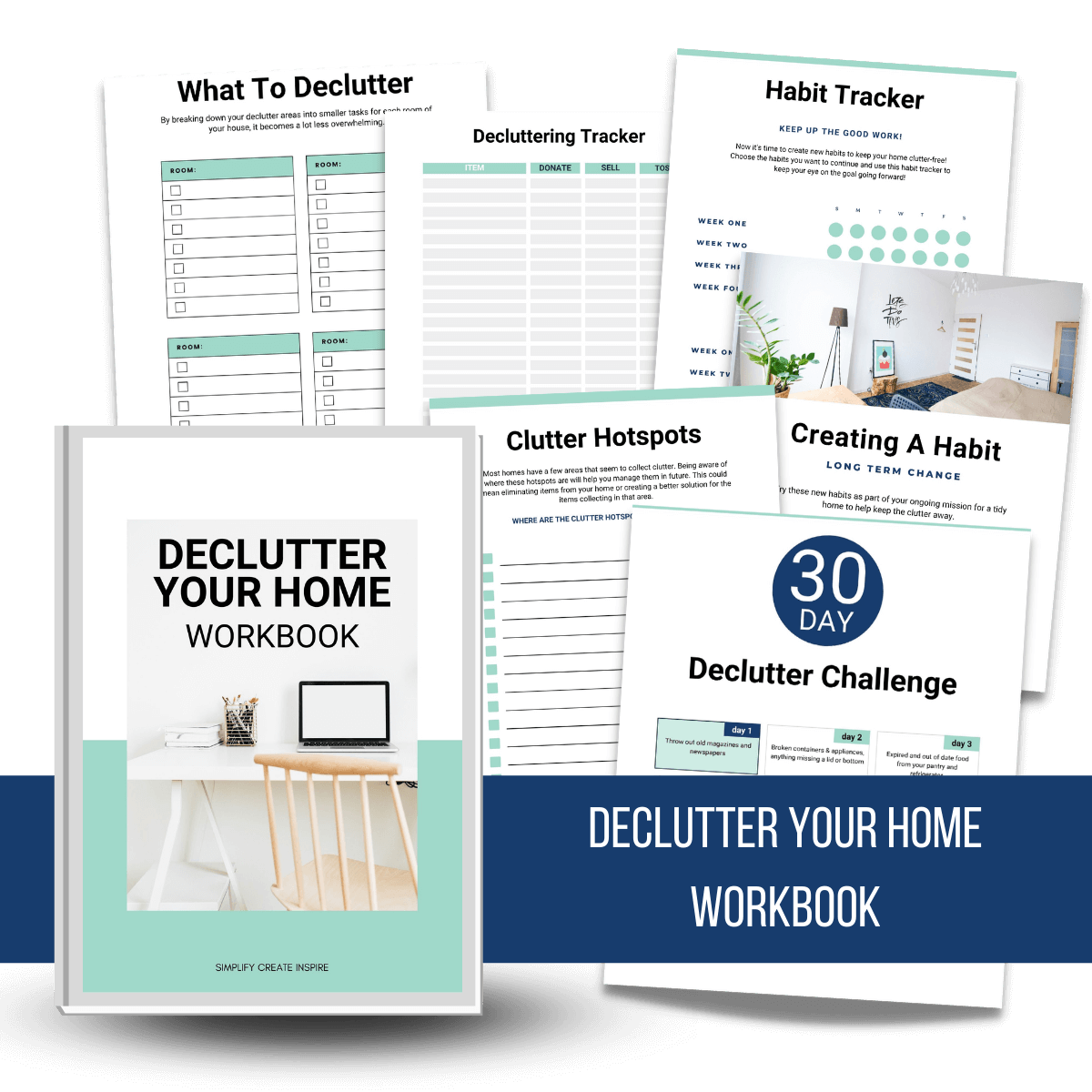 Declutter your home workbook