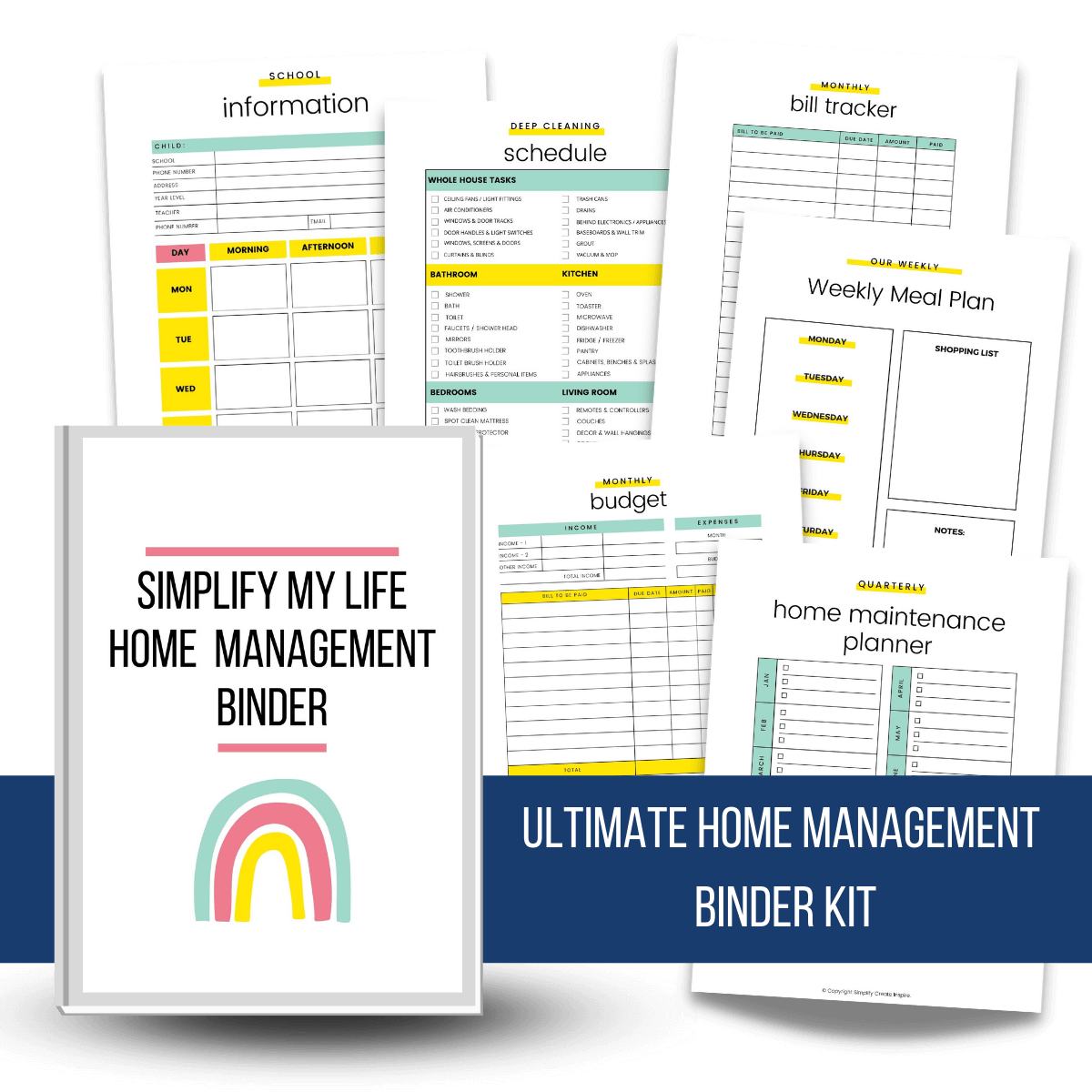 Simplify my life home management binder