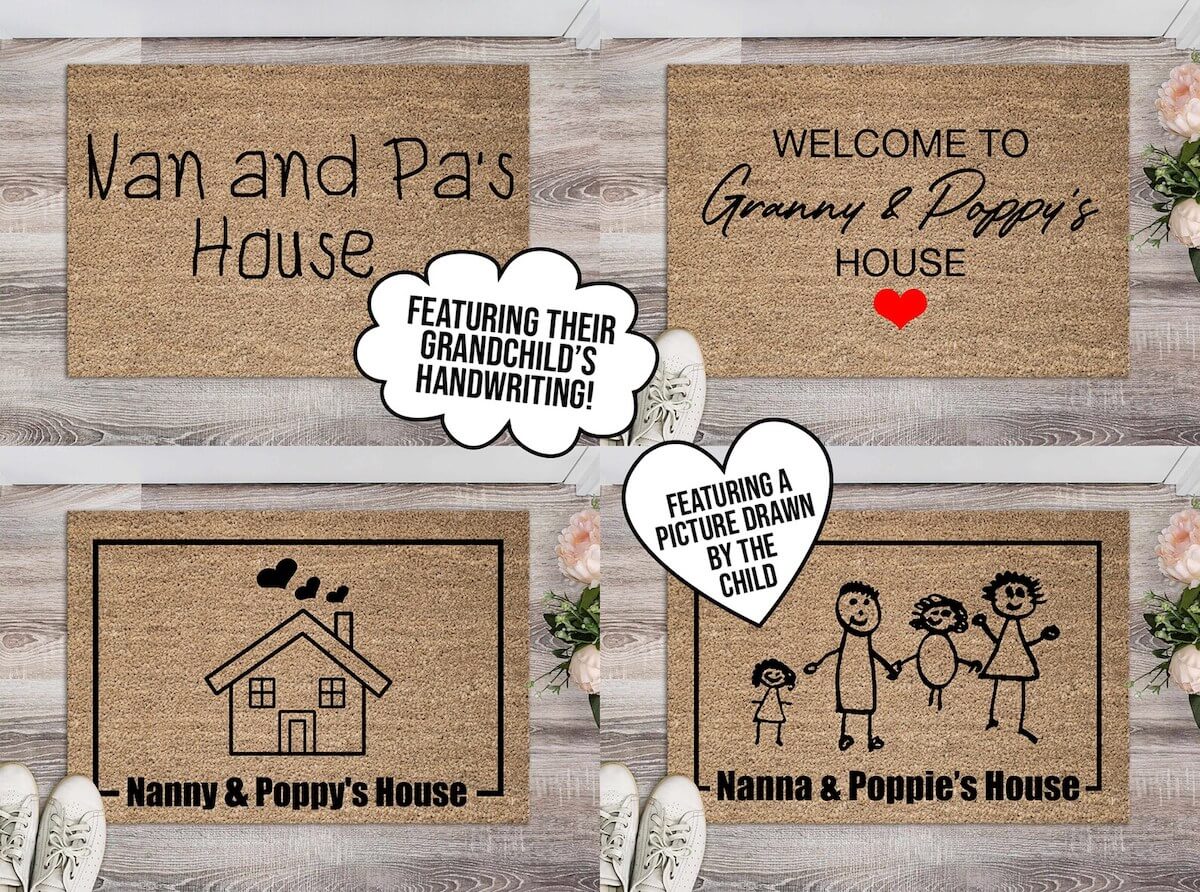 personalised grandparent house door mat