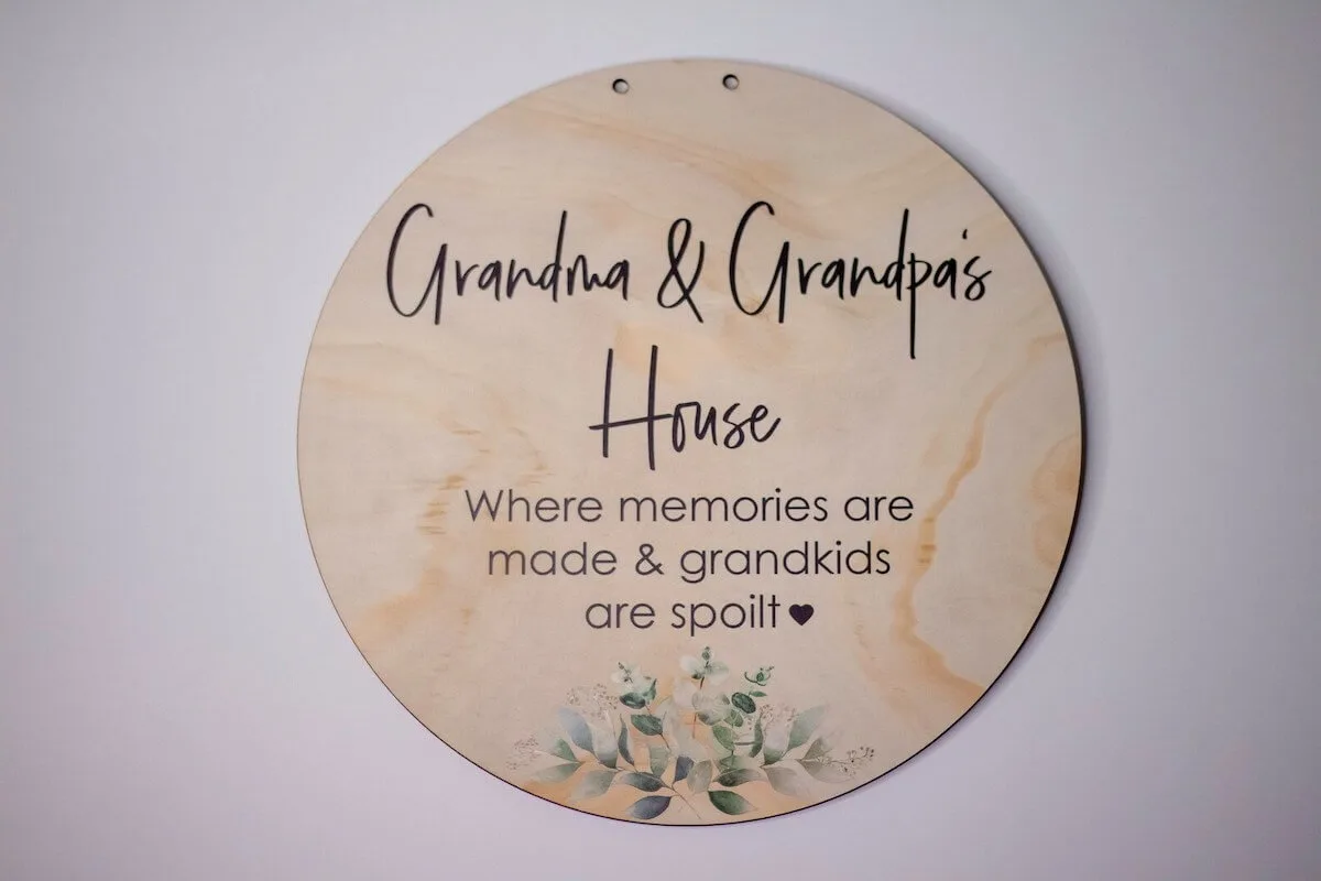 Grandparent house sign