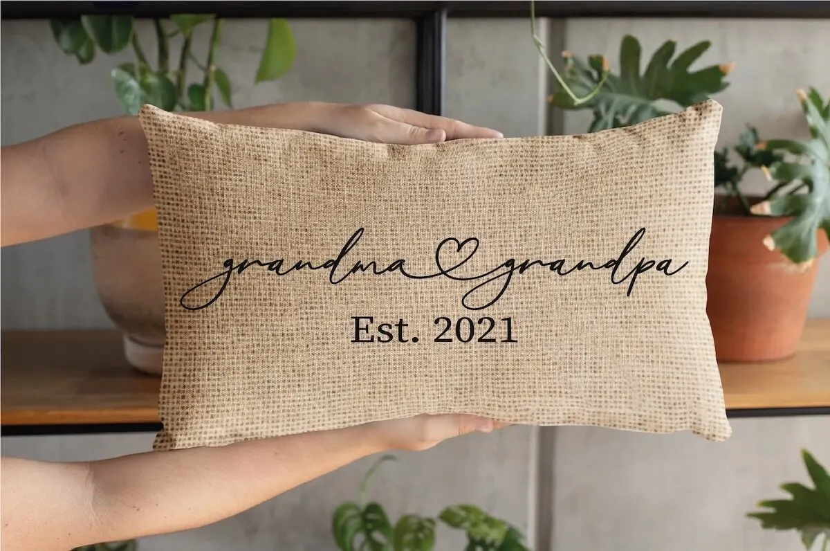Personalised grandparent pillow