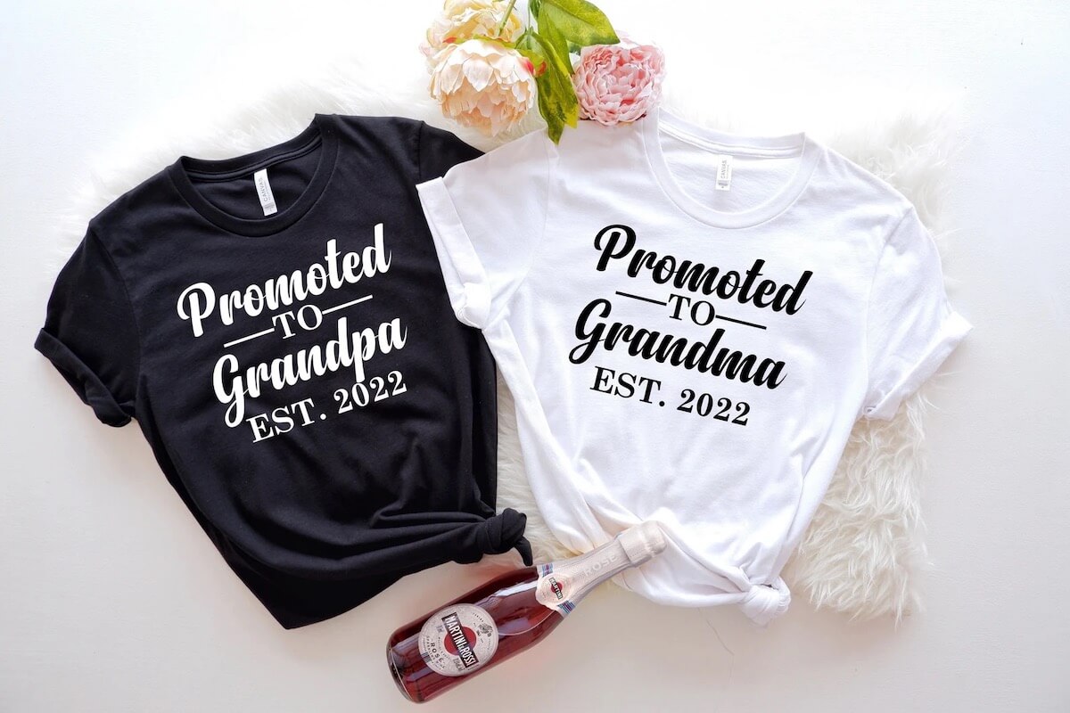 promoted to grandparents tshirts