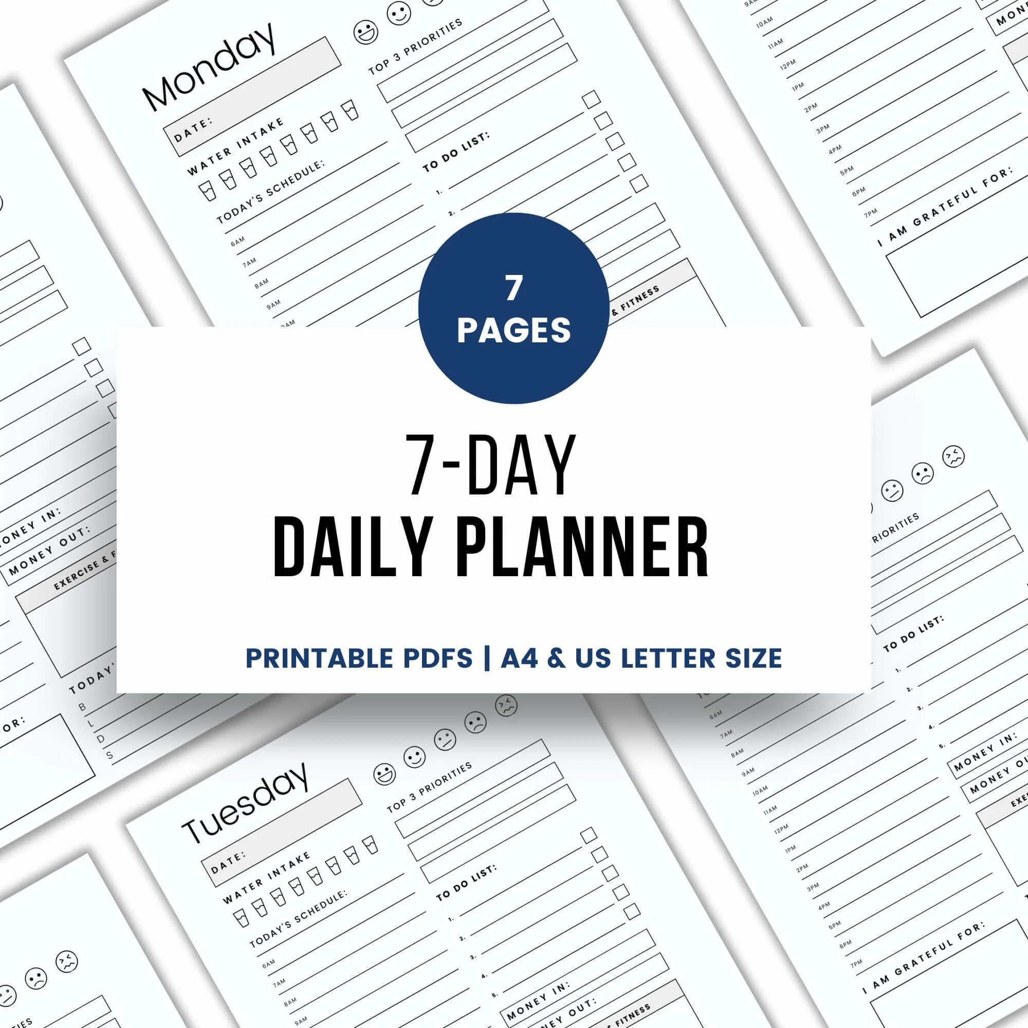 7 day daily planner