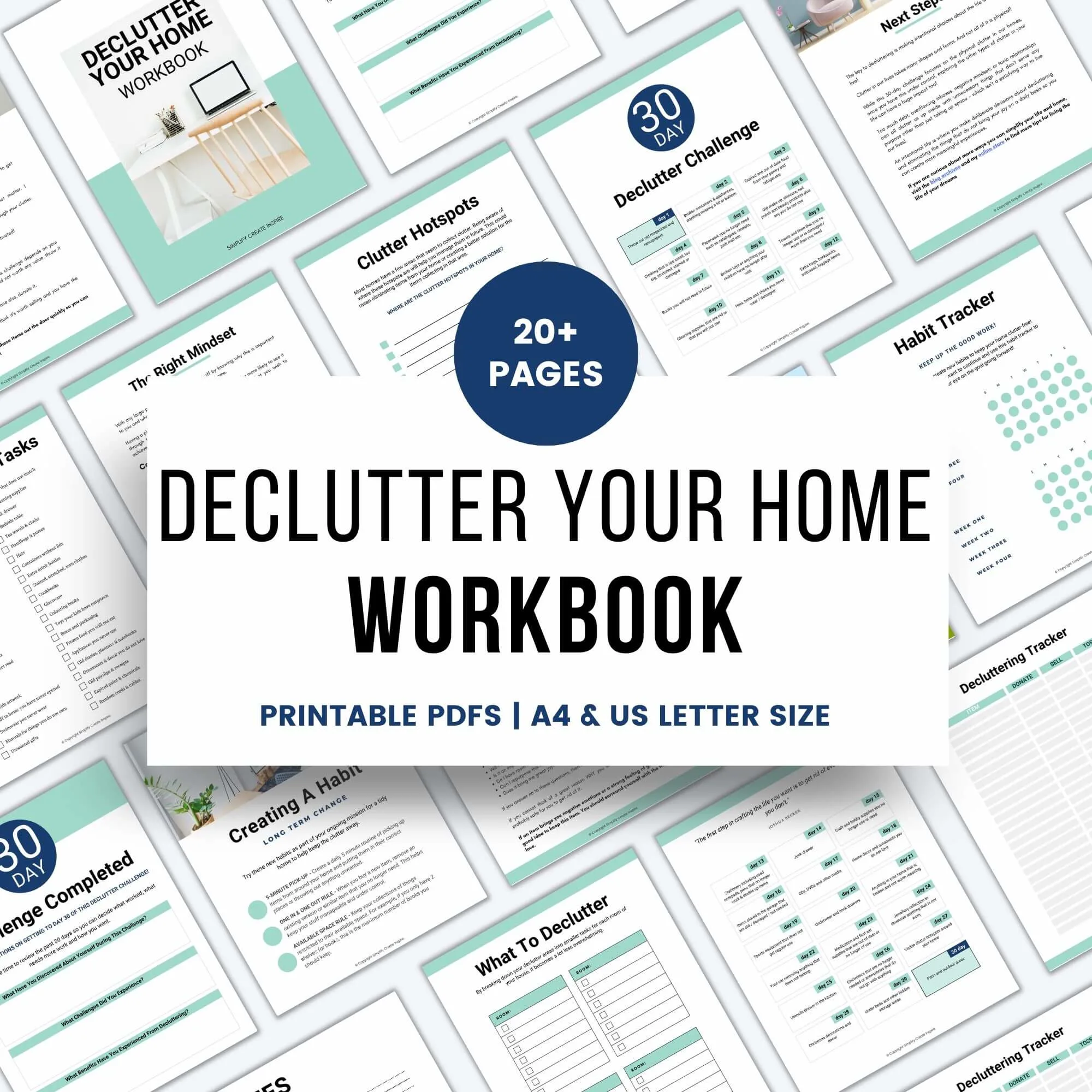 Declutter challenge workbook
