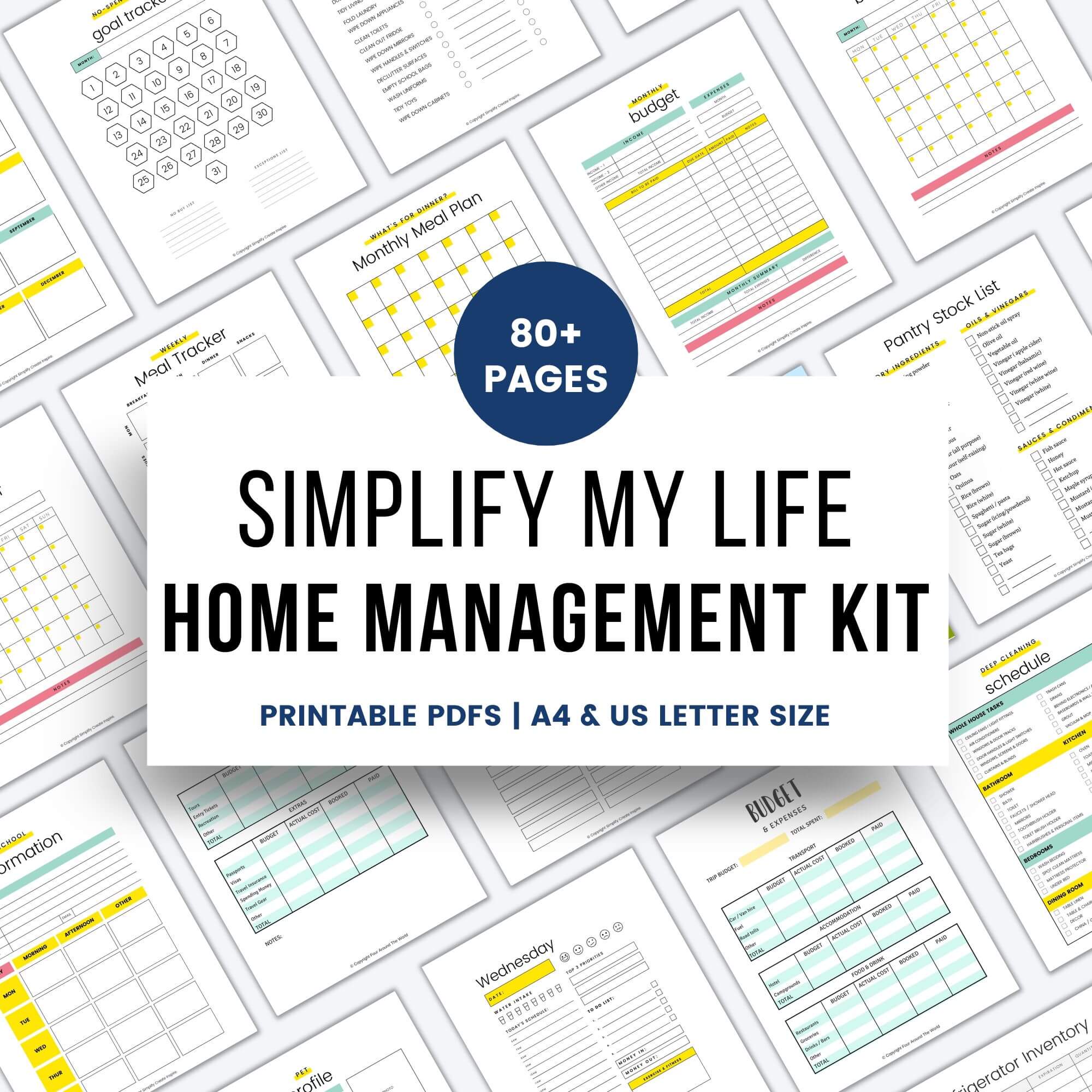 Home management binder kit