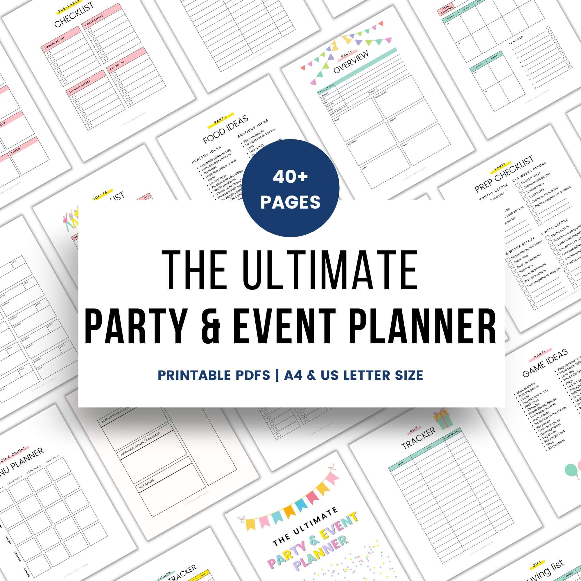 Printable party planner