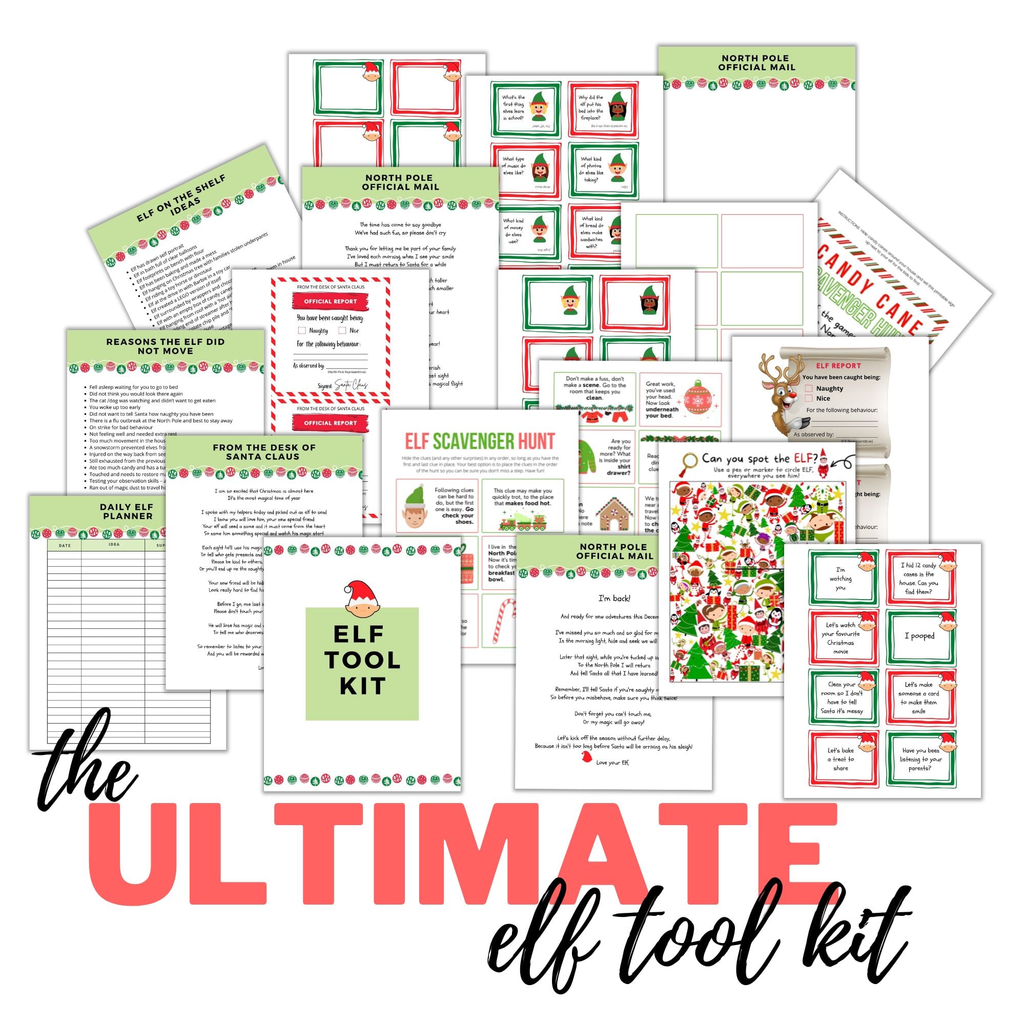 elf on the shelf printable kit.