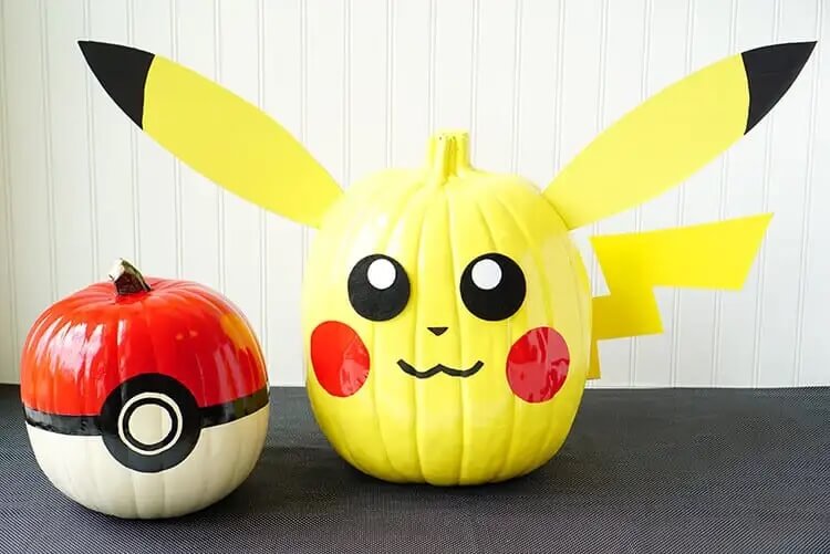 Pokemon painted pumpkins