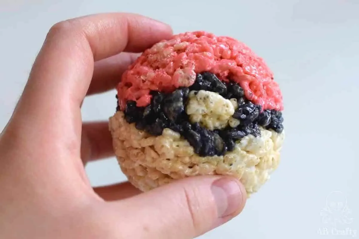 Poke ball rice krispie treats