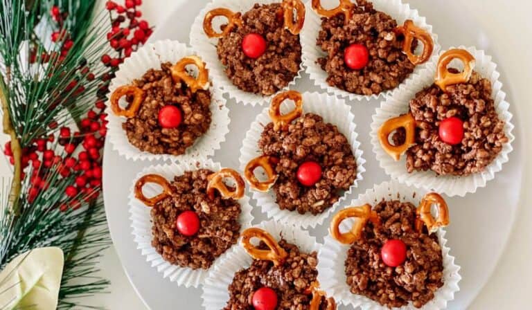 plate of christmas chocolate crackles