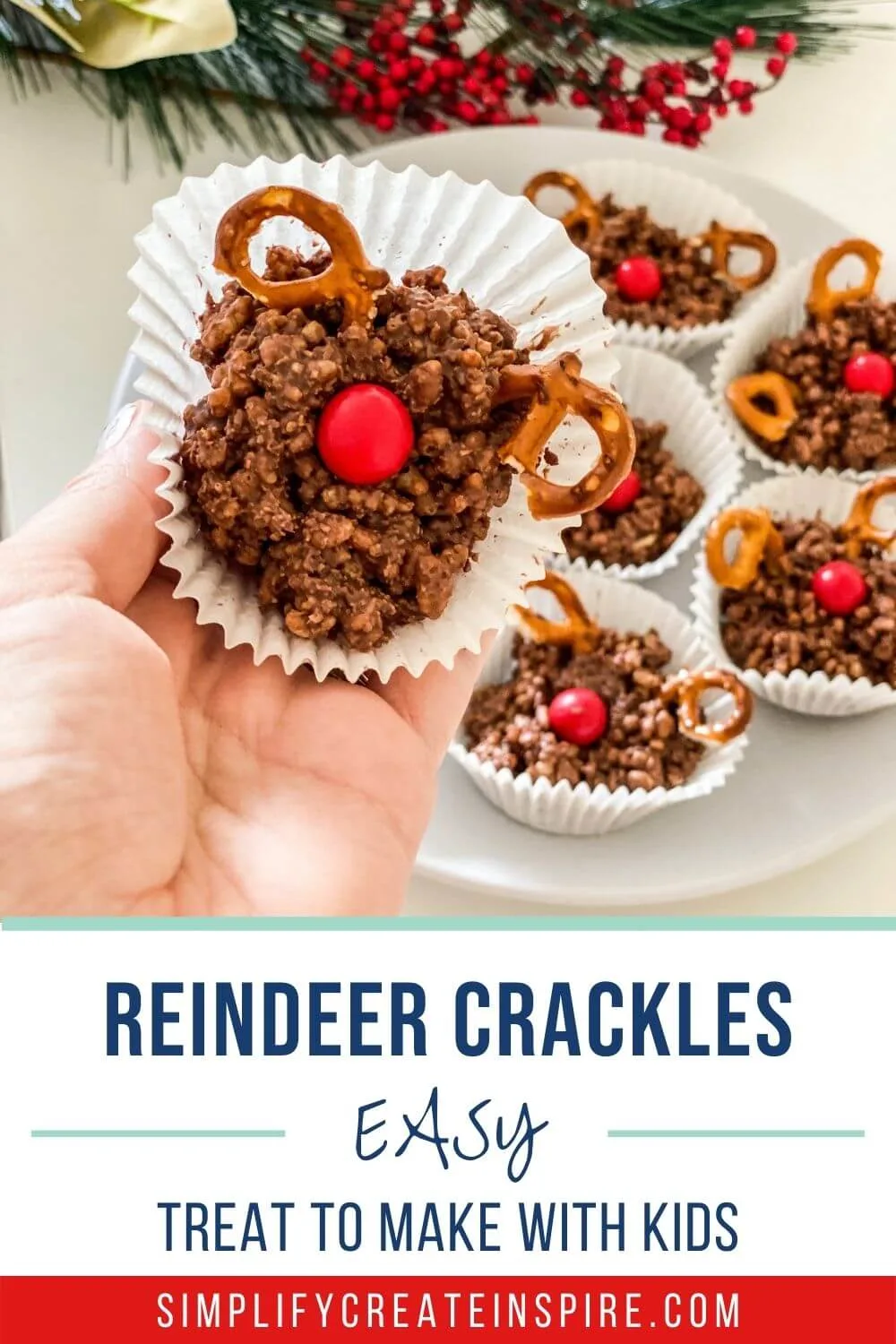 Chocolate reindeer crackles