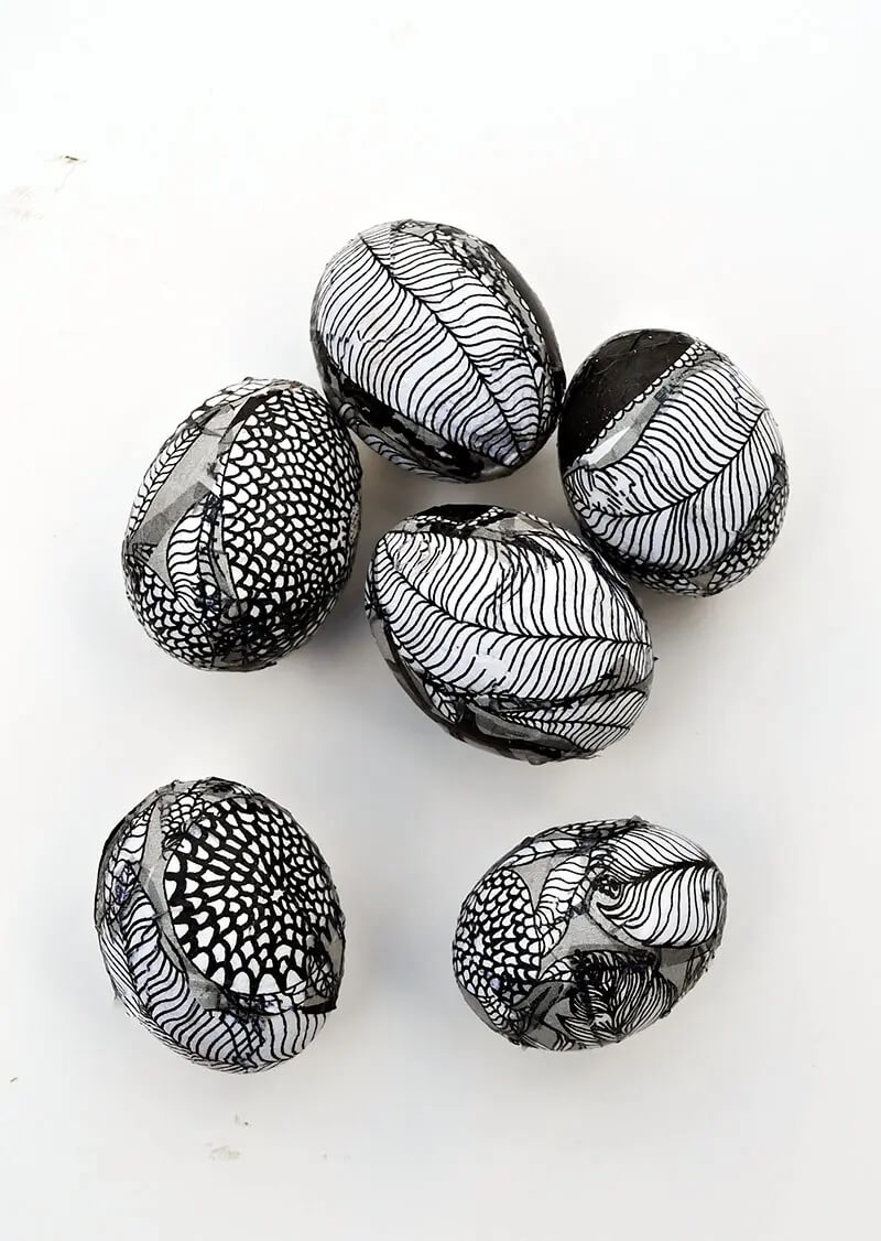 Marimekko decorated easter eggs