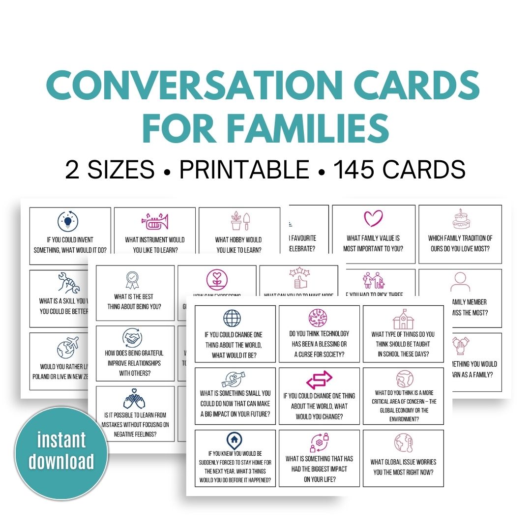 Conversation cards for families banner