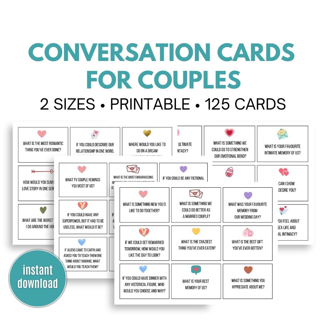 Conversation cards for couples banner