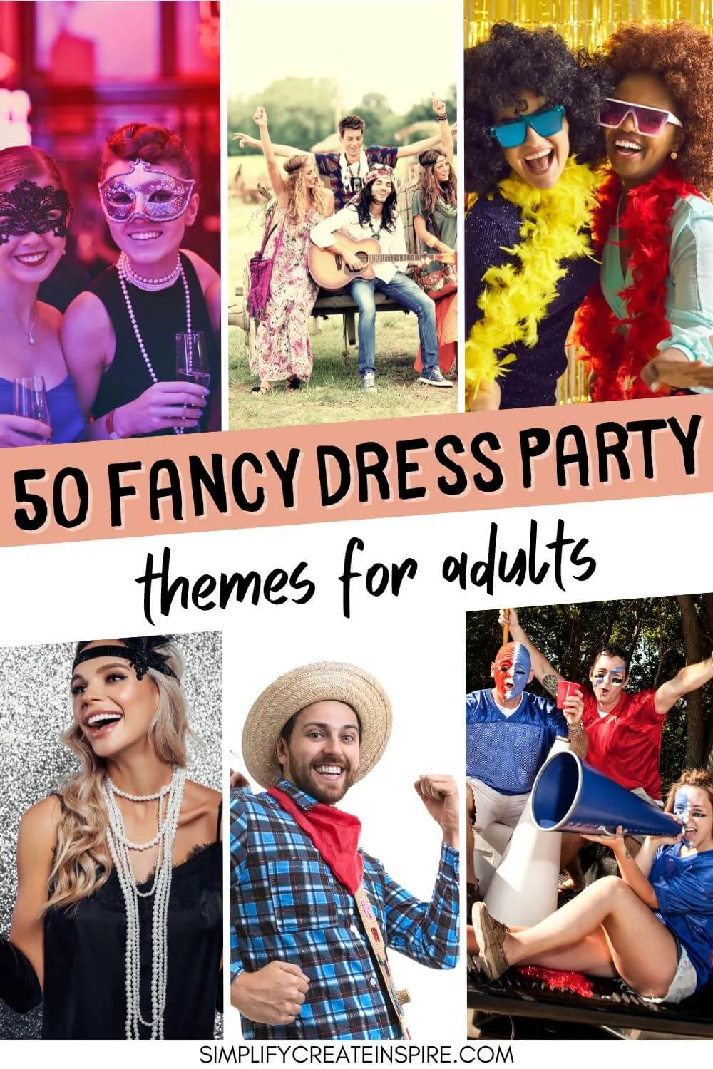 Pinterest image - dress up themes party ideas
