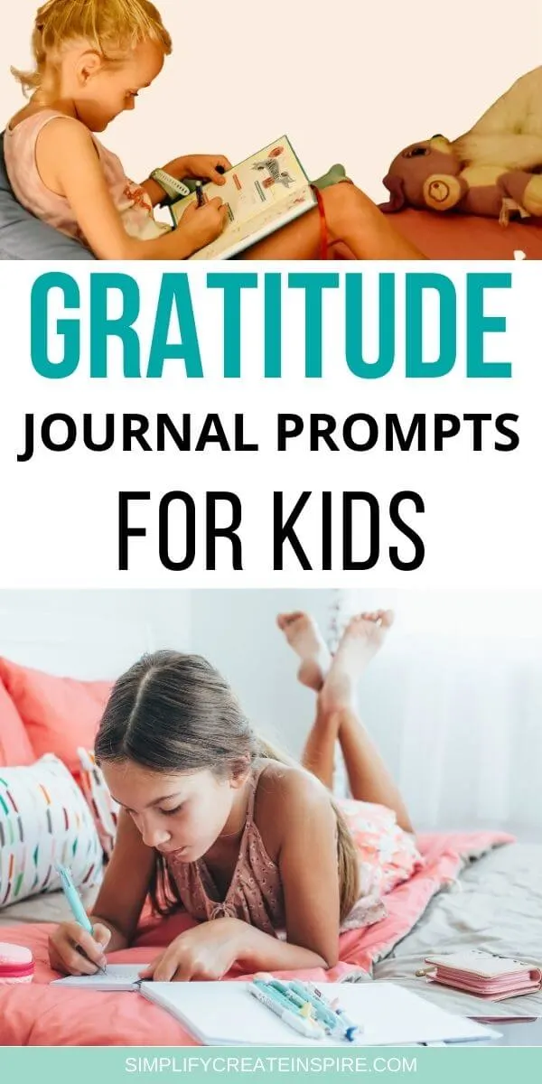 Pinterest image - gratitude prompts for kids
