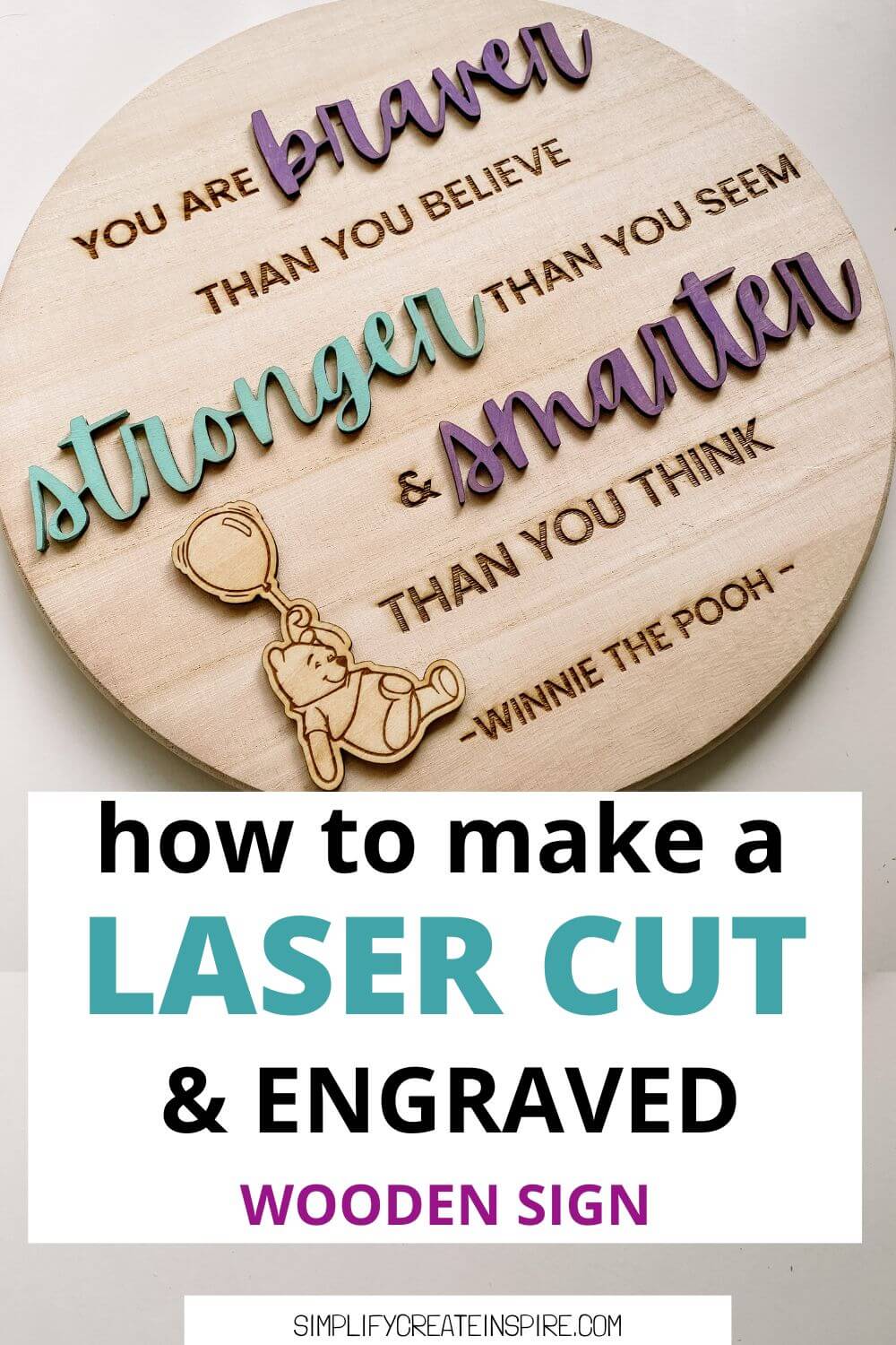 Pinterest image - how to make laser cut wood signs