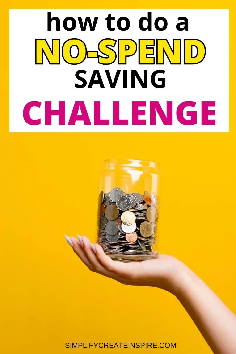 Pinterest image - how to do a no spend challenge