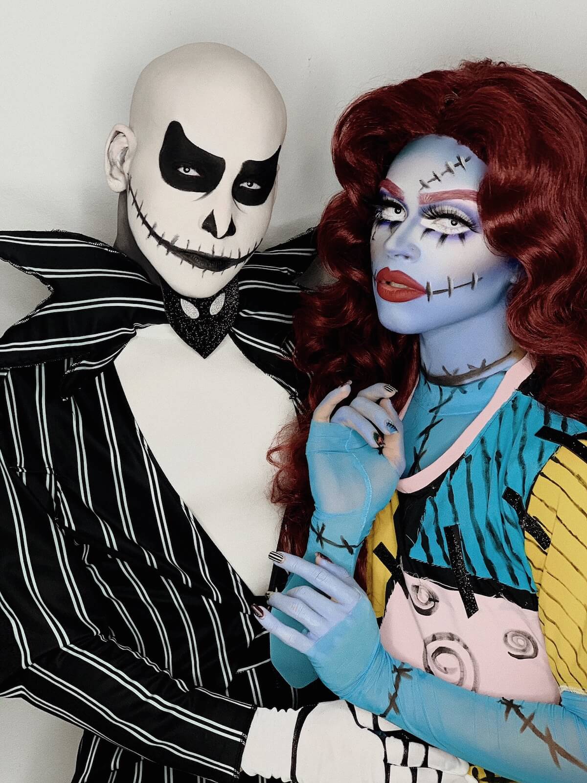 40 Matching Halloween Costumes For Couples, Duos & Best Friends 31 jack and sally nightmare before christmas costume.