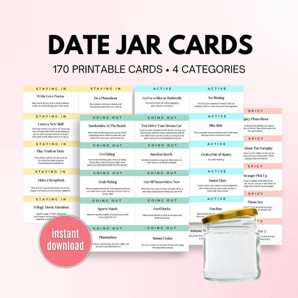 100 Date Jar Ideas: The Ultimate List Of Romantic Activities