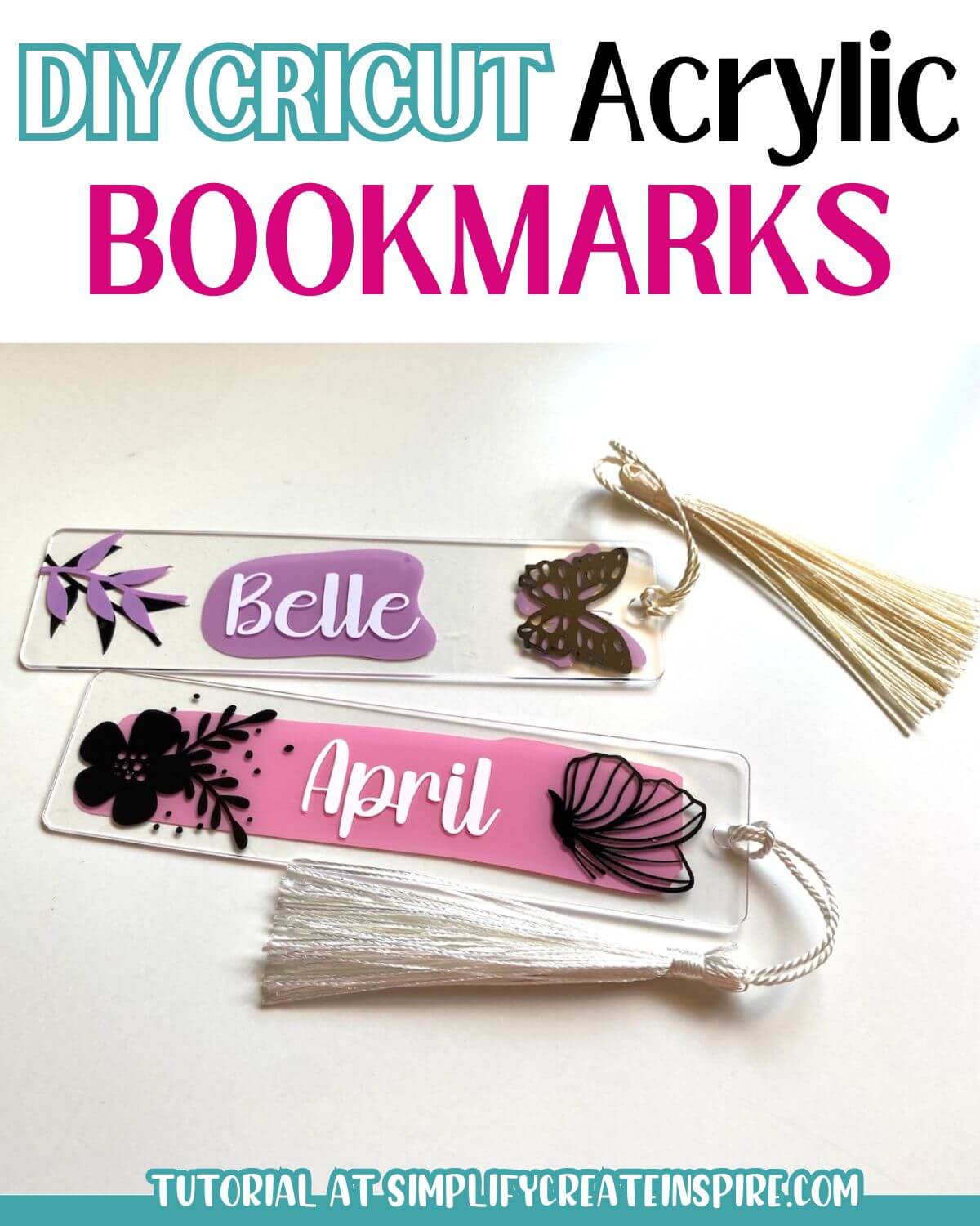 How to make diy acrylic bookmarks with cricut joy.
