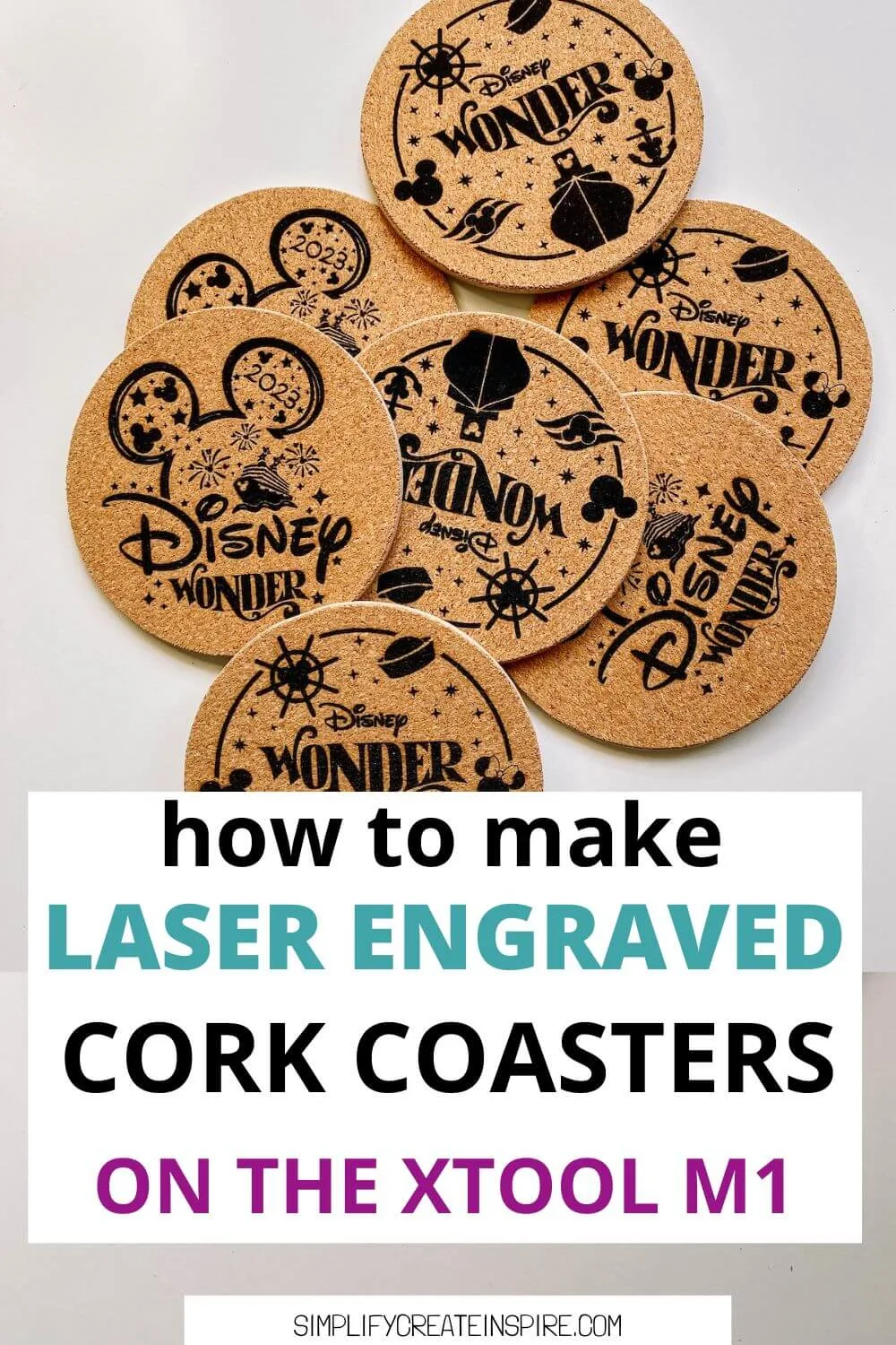 How to make diy laser engraved cork coasters on the xtool m1.