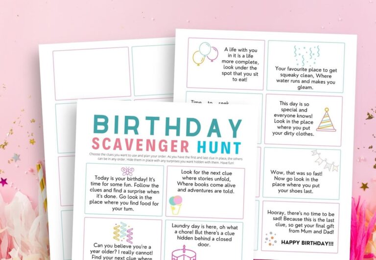 Birthday scavenger hunt ideas.