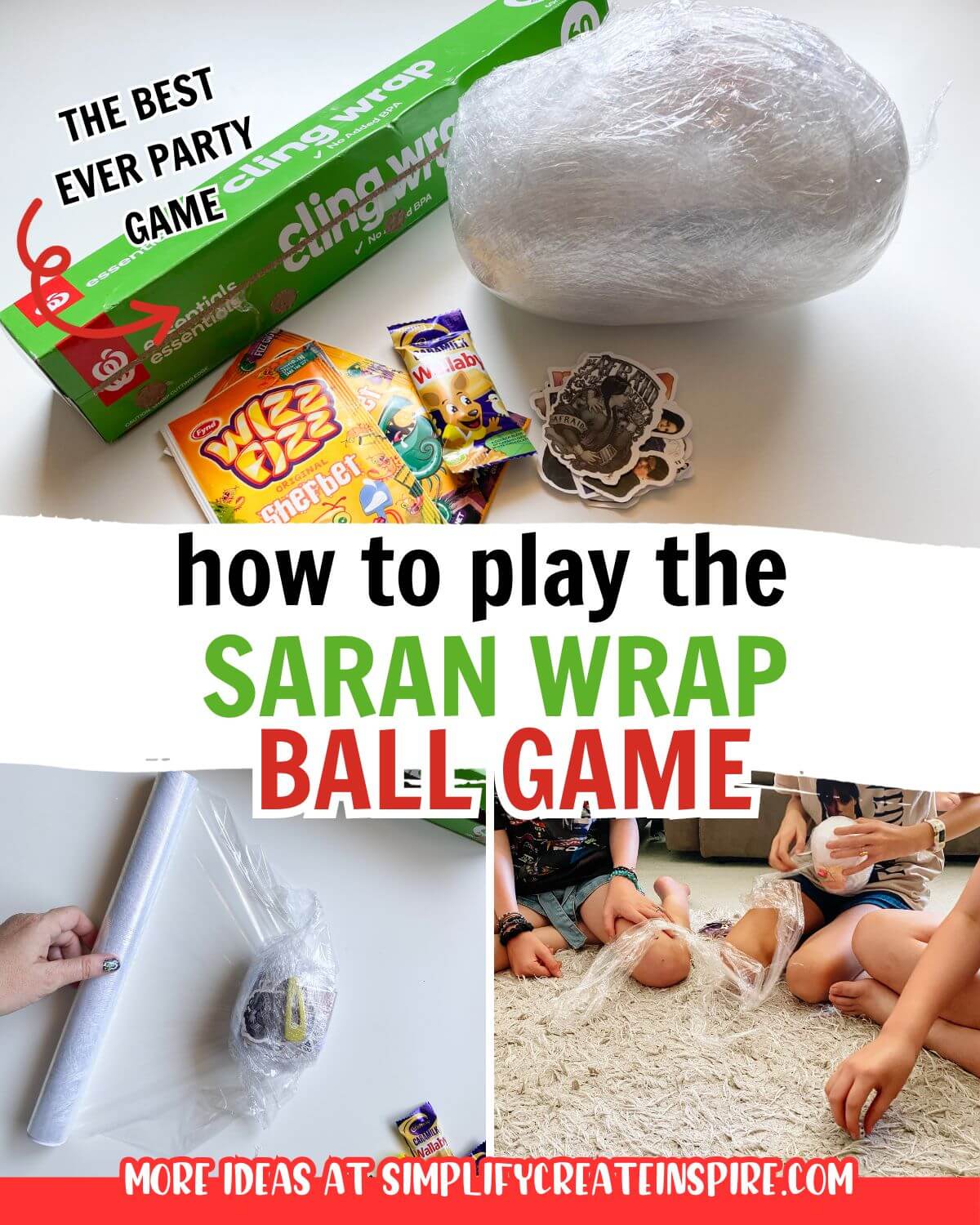 How to play the saran wrap ball game.