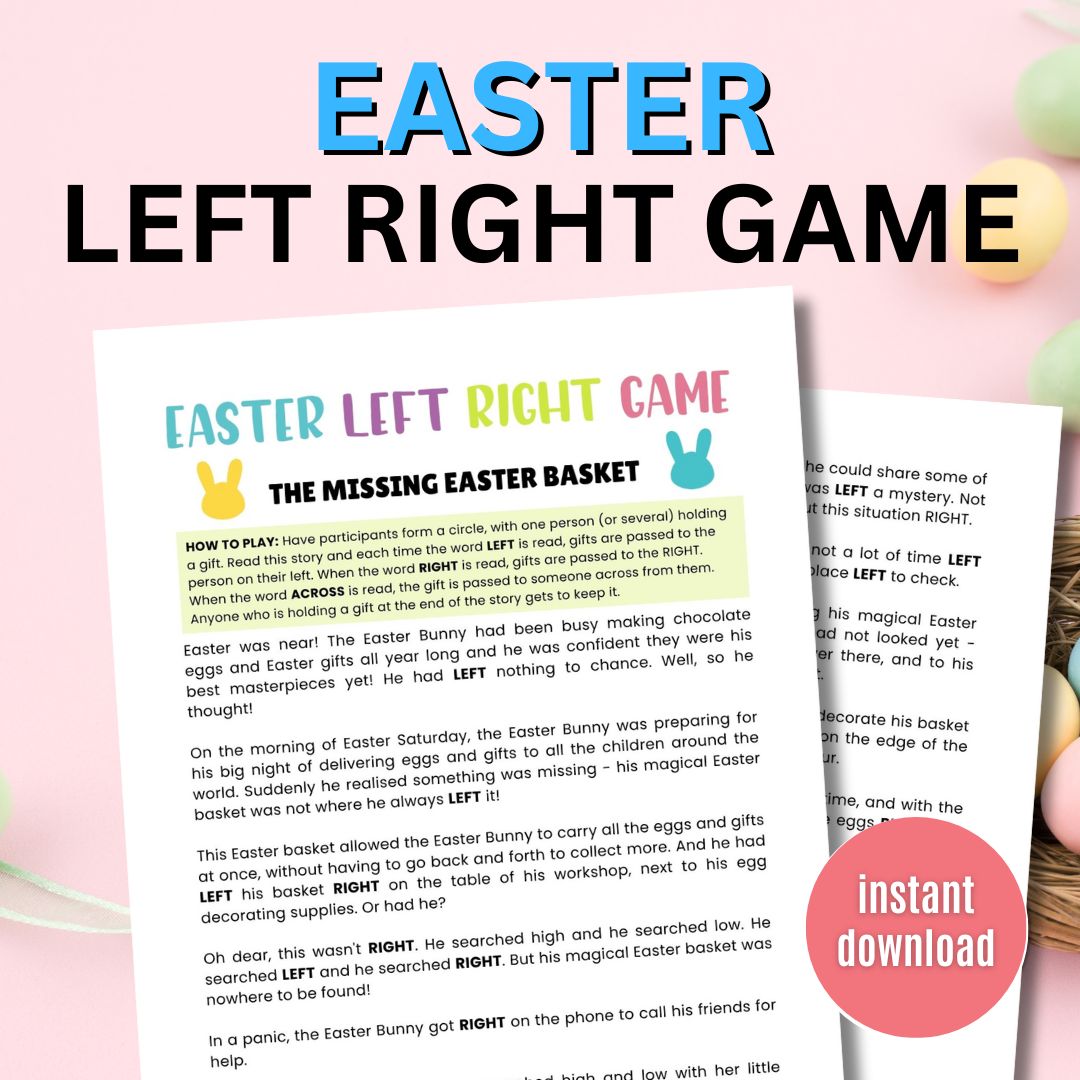 Easter left right game sale banner.