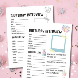 100 Birthday Questions For Kids + Free Printable Birthday Interview