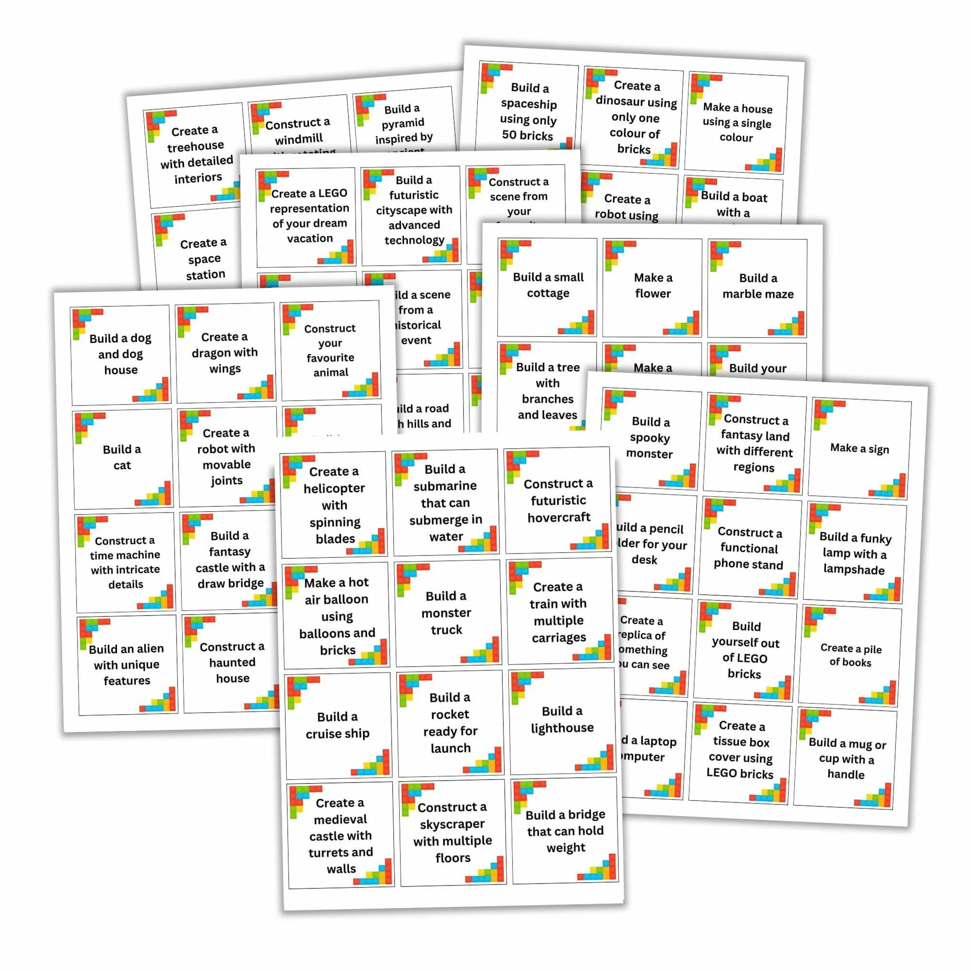 100 lego challenges for kids brick building ideas