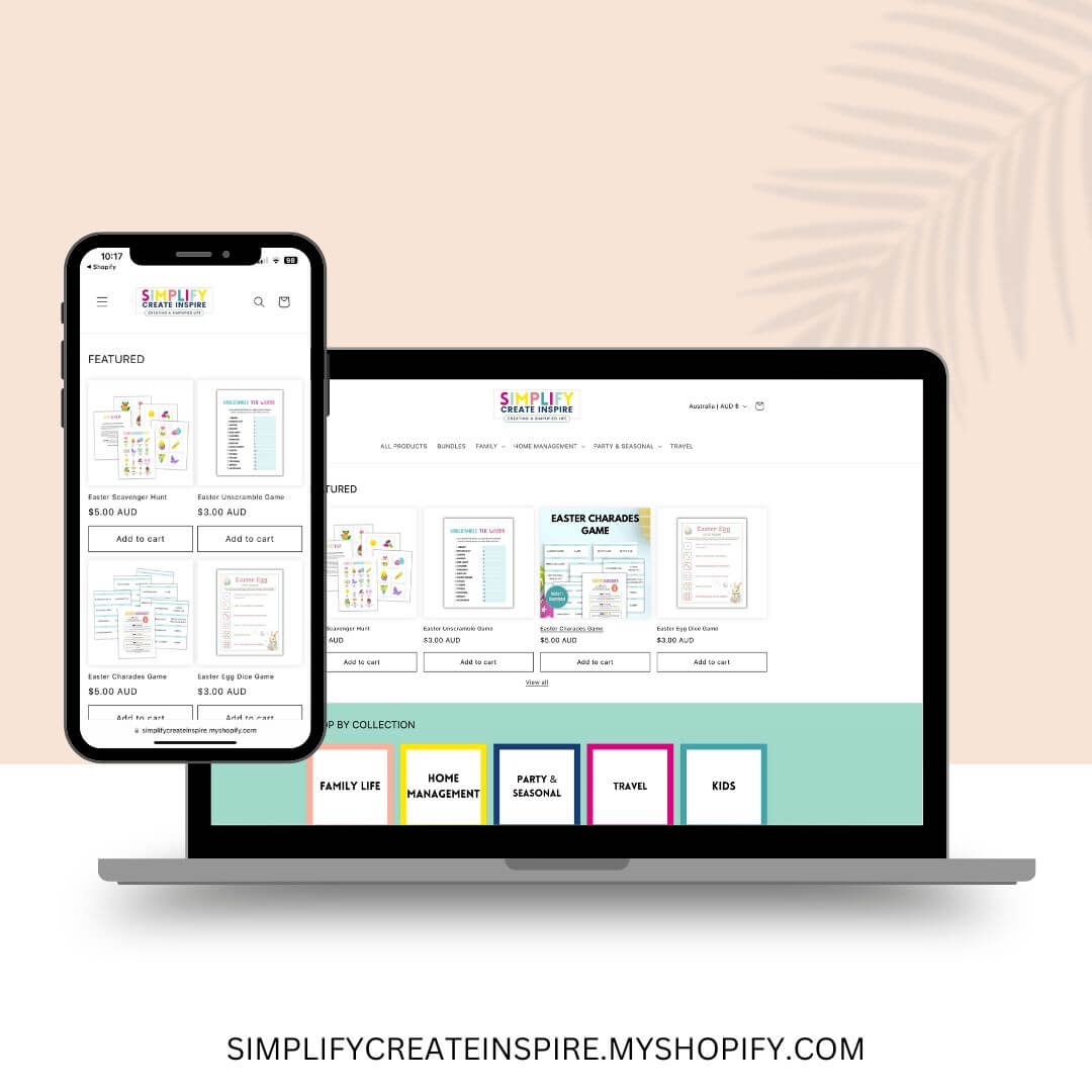 Simplify create inspire shopify banner.