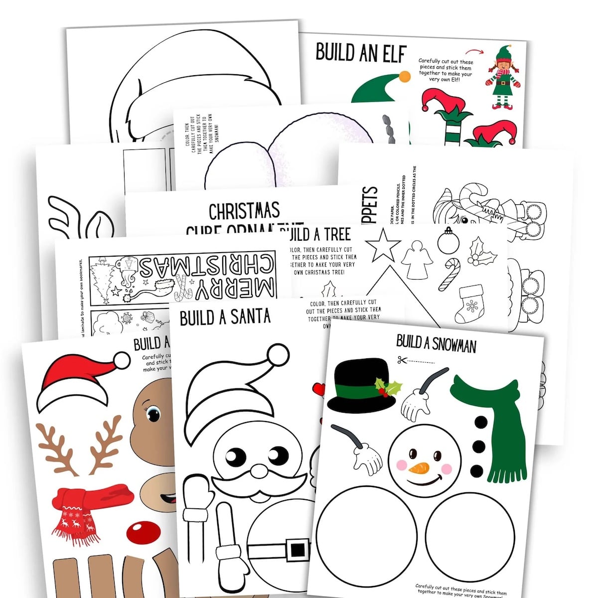Free Printable Cookies And Milk Santa Placemat 5 Printable christmas paper craft bundle.