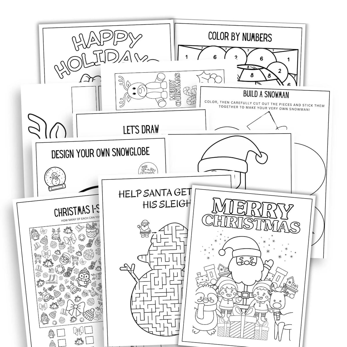 Free Printable Cookies And Milk Santa Placemat 4 Printable christmas activity book for kids.