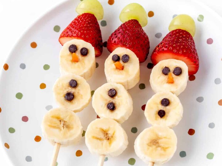 fruit snowman treats.