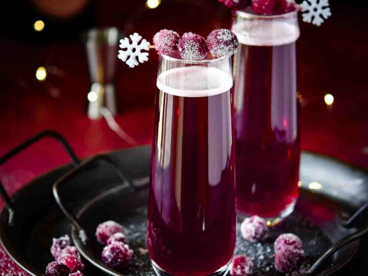 sugared cranberry mimosa.