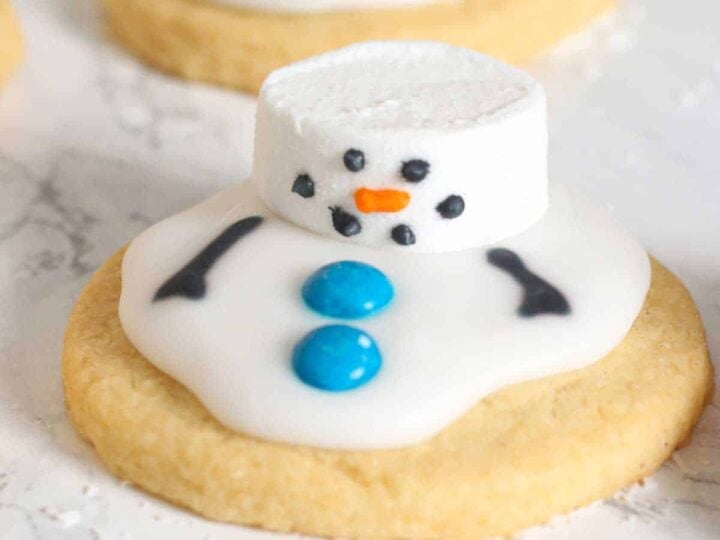 melted snowman shortbread cookies.