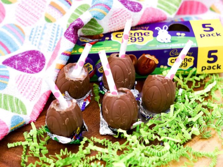 cadbury cream egg shots.
