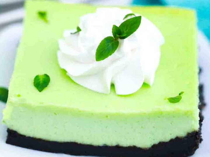 oreo mint cheesecake bars.