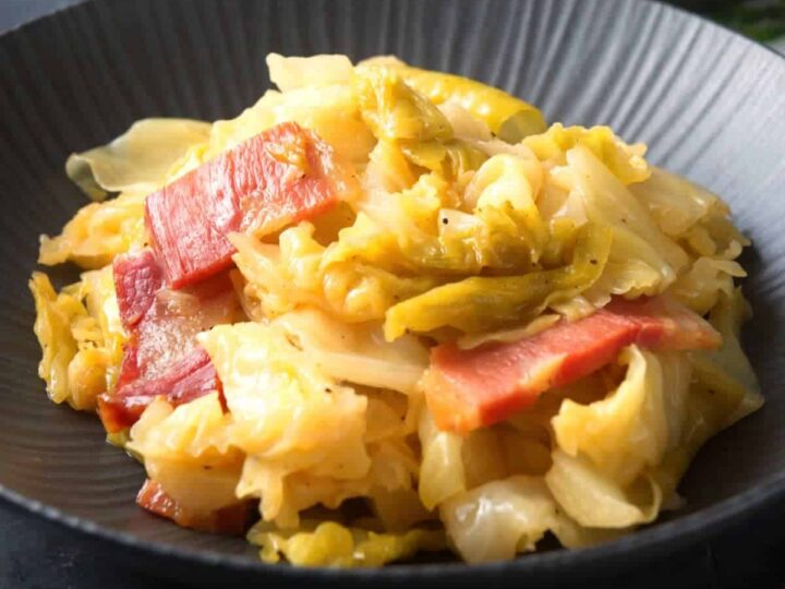 slow cooker cabbage and bacon.