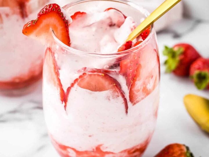 strawberry mousse.