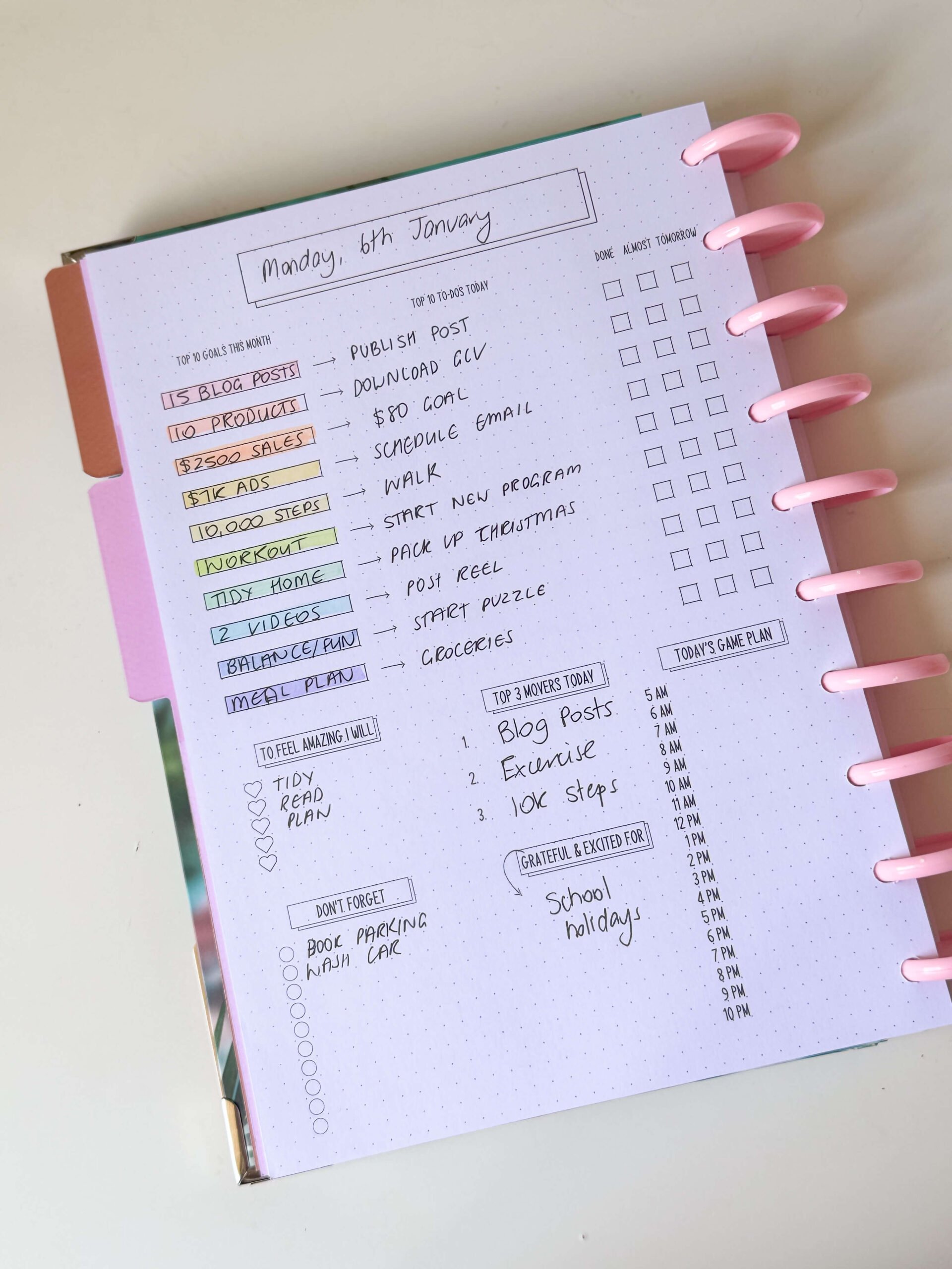 What To Add To Your Monthly To-Do List (Free Printable Checklist) 4 the daily grind planner.