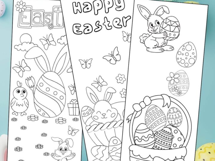 easter colouring bookmarks.