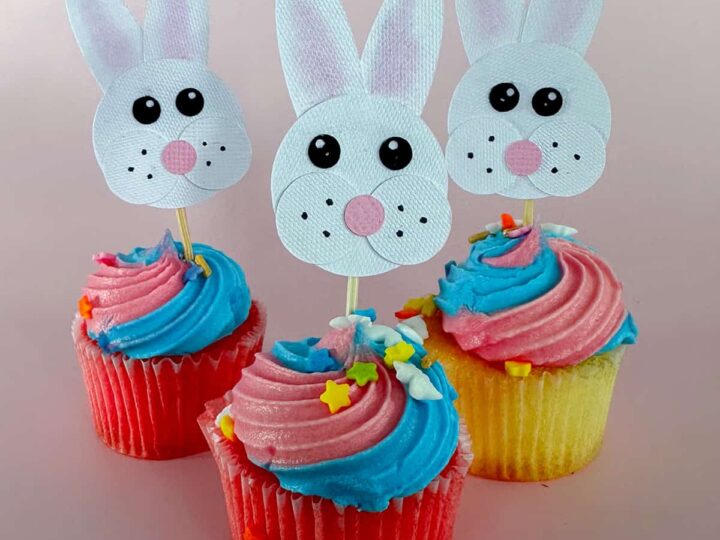 Image for Easter Bunny Cupcake Toppers with Free SVG
