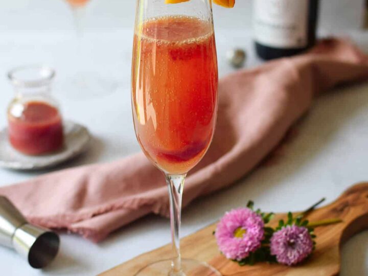 plum bellini cocktail.