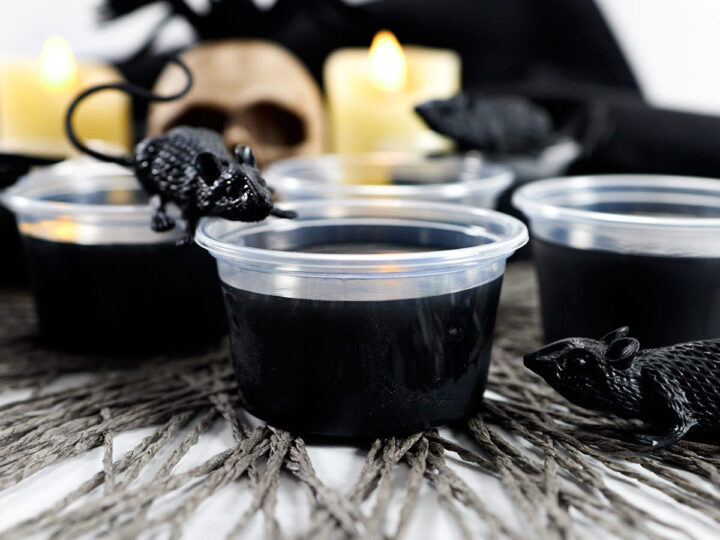 black jello shots.