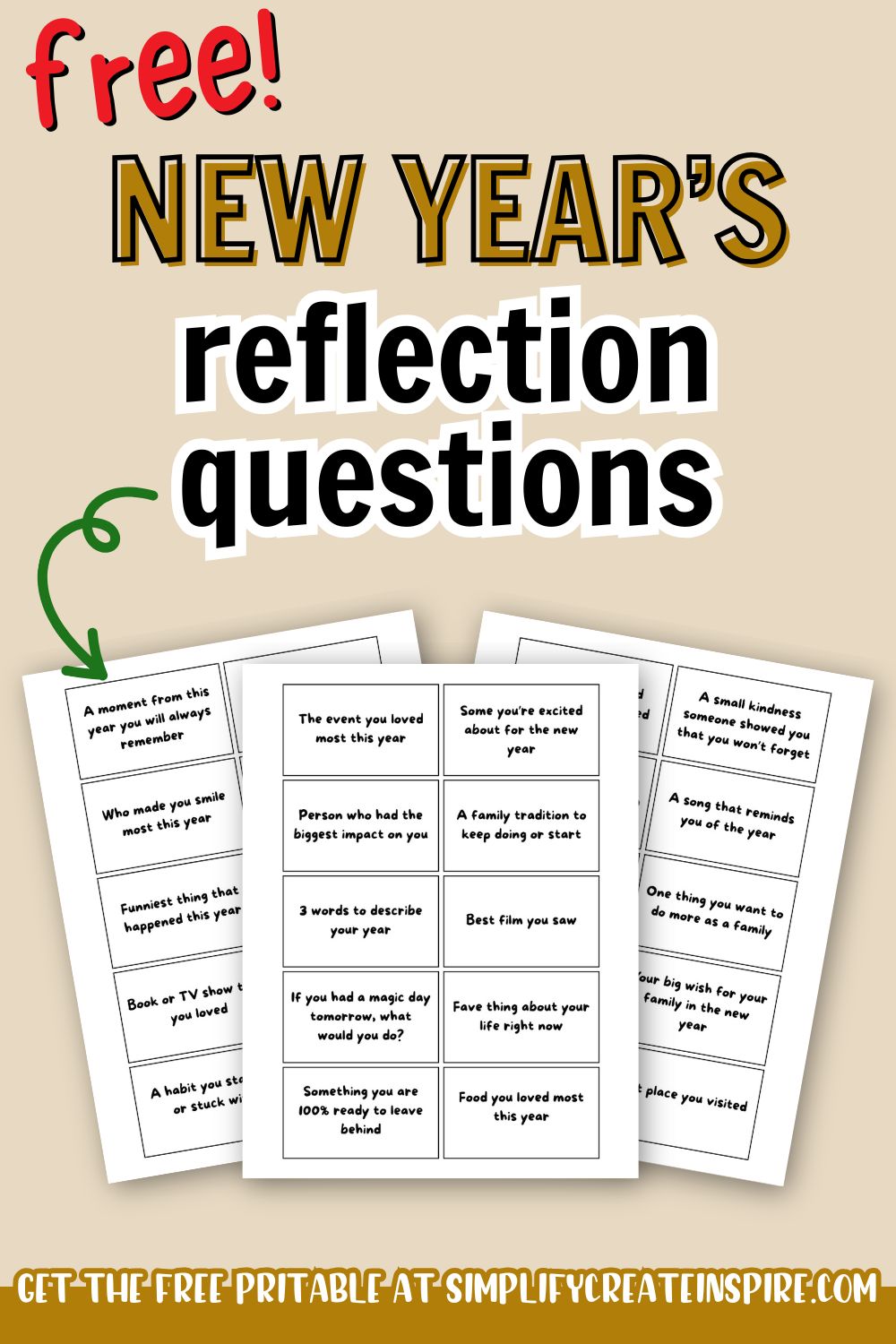New Year Reflection Questions For Families 4 new year reflection questions free printable.