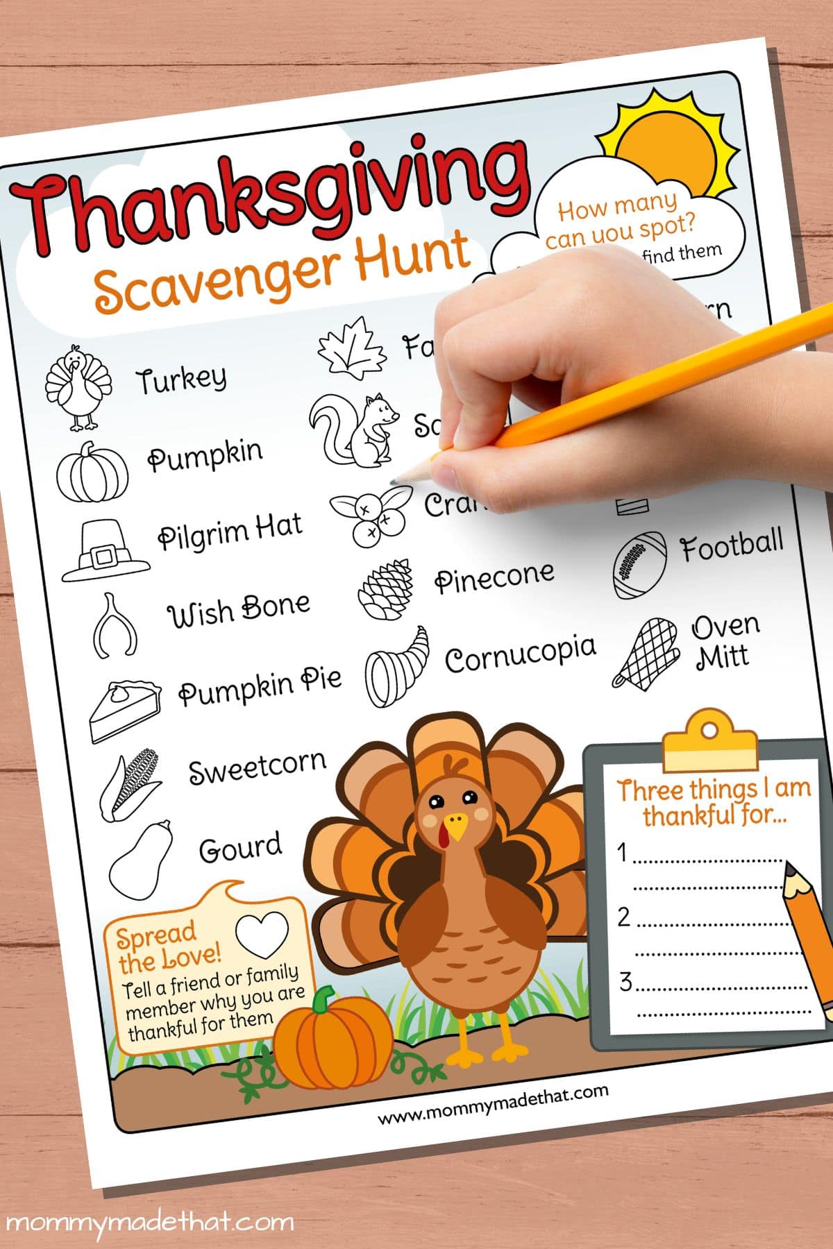 thanksgiving scavenger hunt.