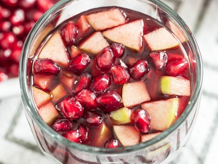 pomegranate apple sangria.