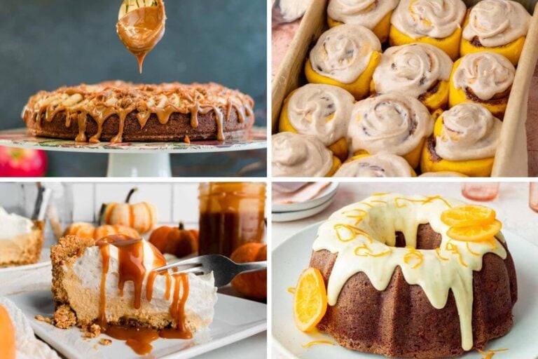 thanksgiving desserts collage.
